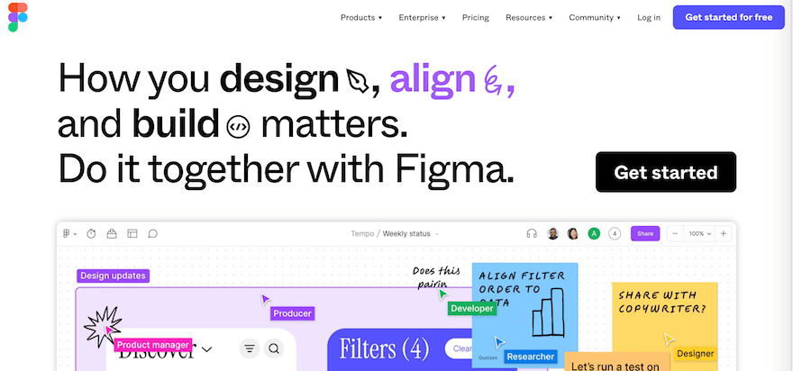 Figma homepage screenshot