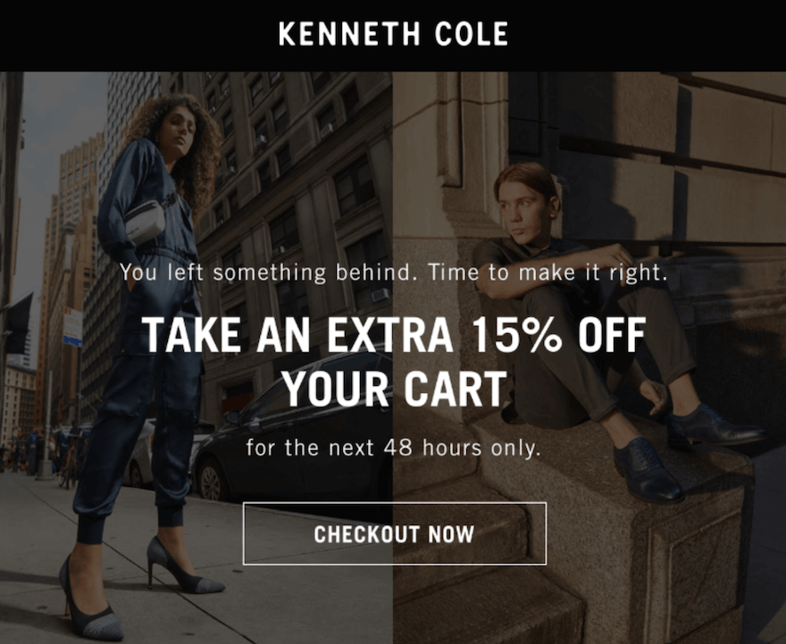 Kenneth Cole win back email example