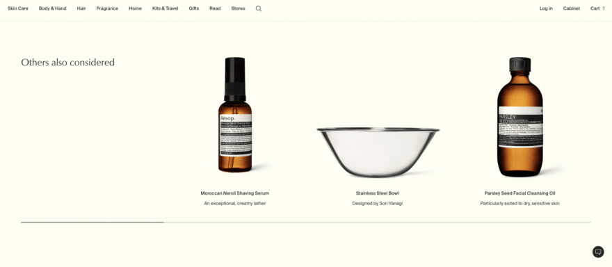 Aesop AI product cross-selling