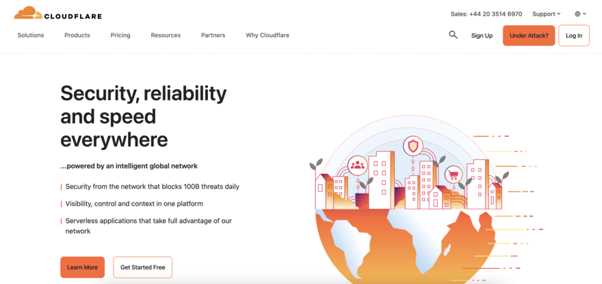CloudFlare website